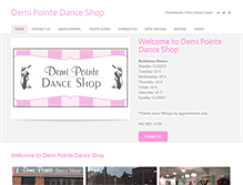 Tablet Screenshot of demipointedanceshop.com